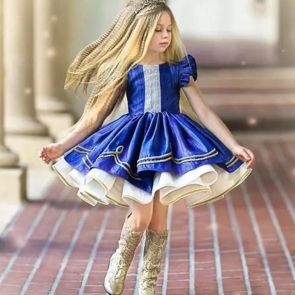 Dollcake gleam in the light dress royal blue - Picture 2 of 7